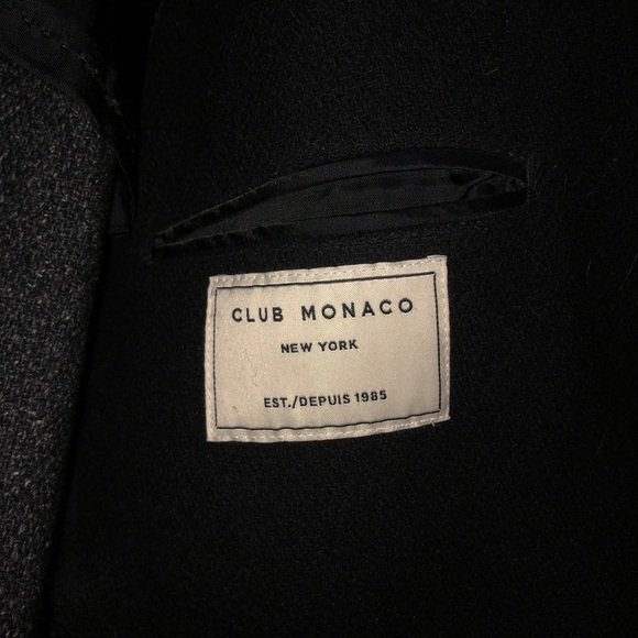Men Club Monaco Wool Peacoat size 36 - Picture 3 of 4